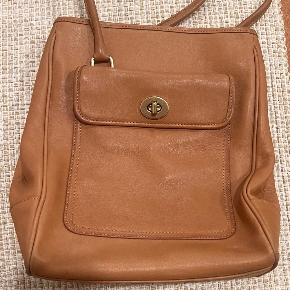 Tan Leather Shoulder Bag
